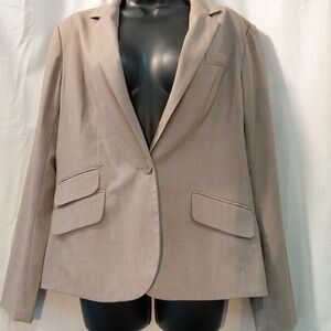 Y2K VINTAGE ‎ New York & Co New Womens Size 12 Blazer Jacket Brown
